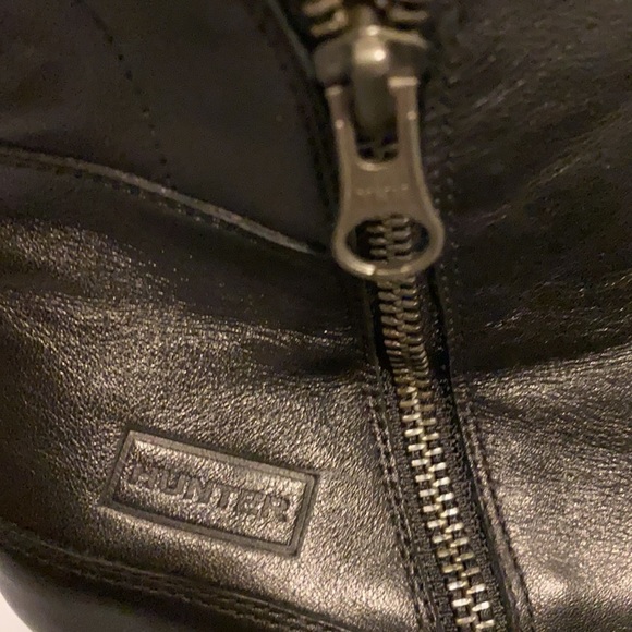 Hunter Black Leather Ankle Boots - Picture 3 of 9